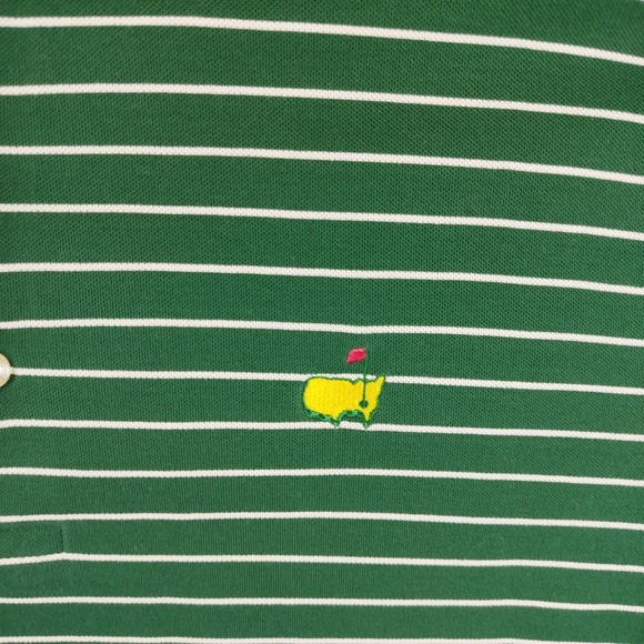 Masters Collection 60's Two-Ply Mercerized Green Golf Polo Mens L Augusta Logo - Picture 7 of 13
